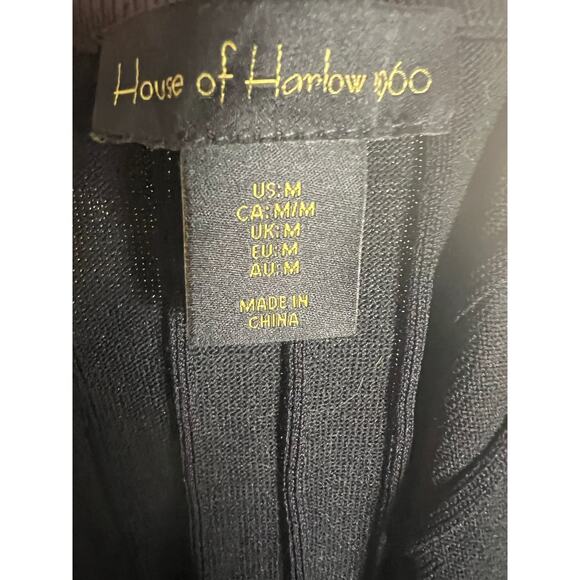 House of Harlow 1960 Black Ribbed Knit Midi Skirt Size Medium - Picture 8 of 9